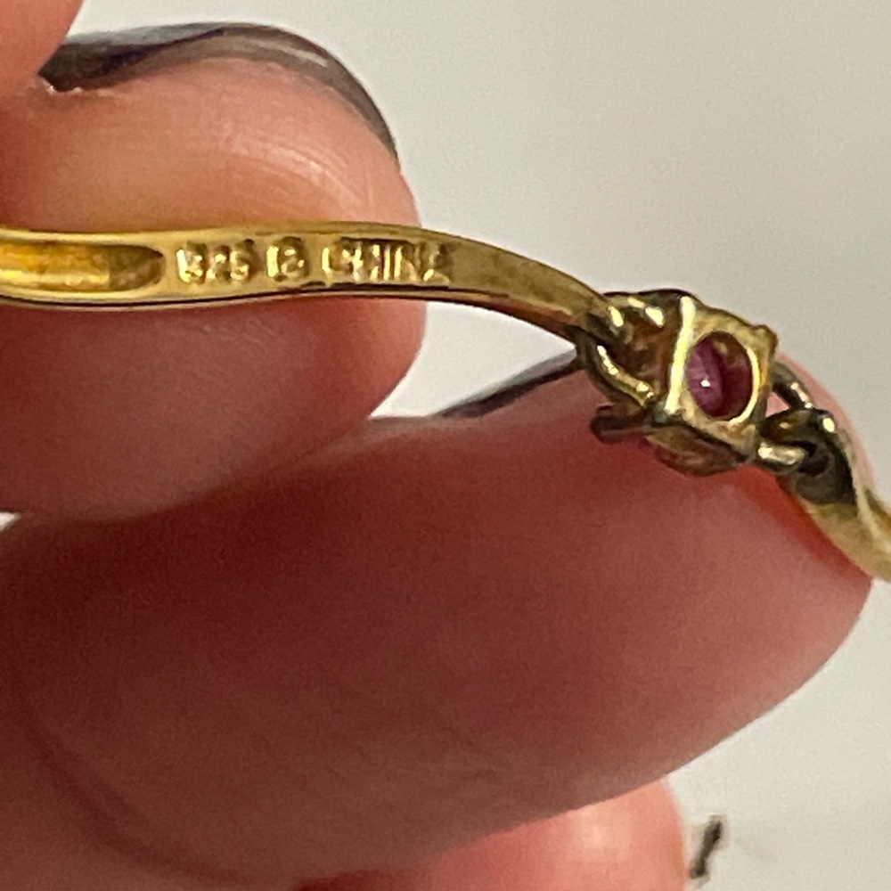 Ross Simons Ruby Bracelet Gold Over Sterling Silv… - image 5